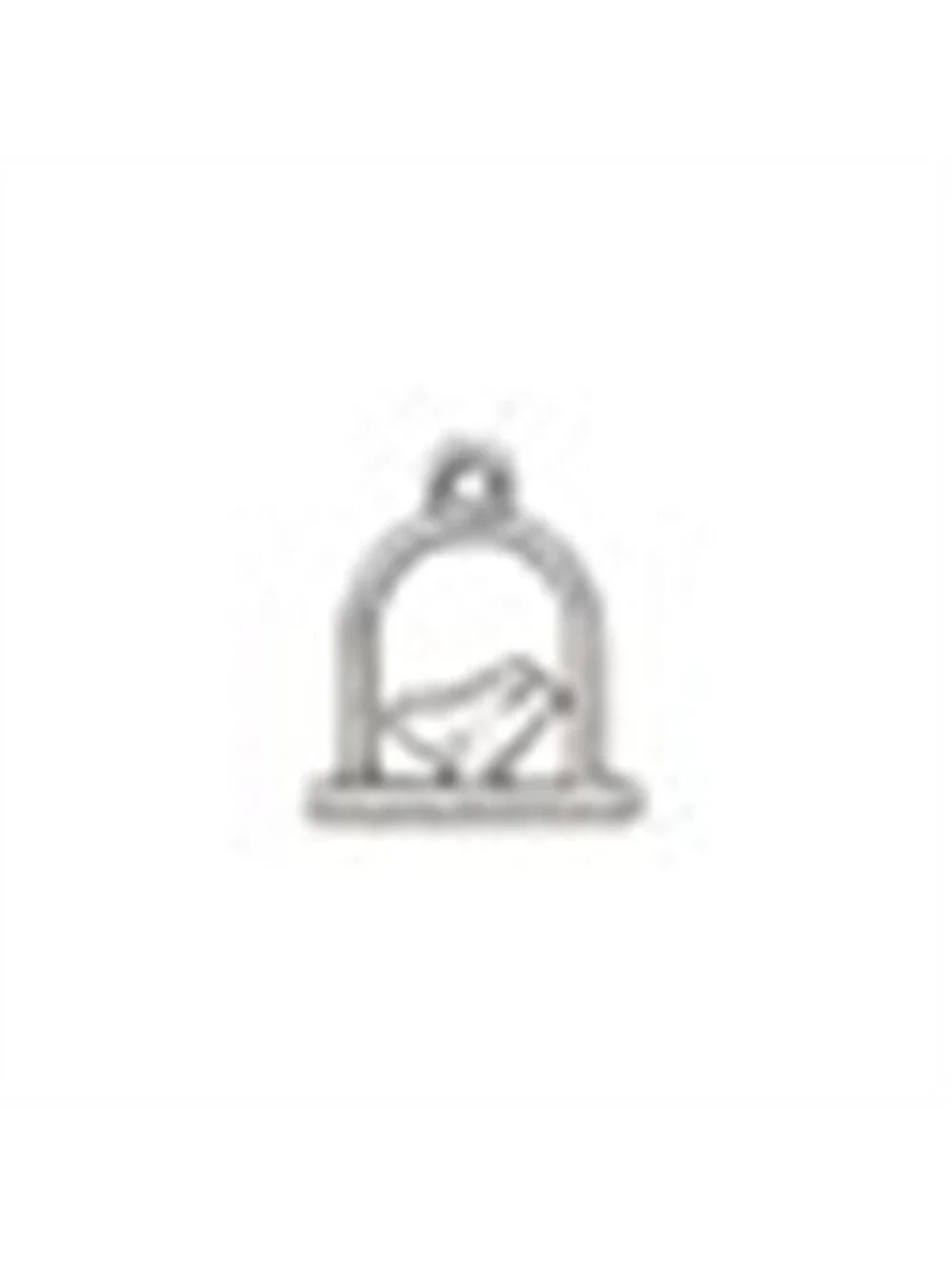 10 Antiqued Silver Pewter Bird on a Swing Charms Drops Pendants 15x14mm Bulk Lot